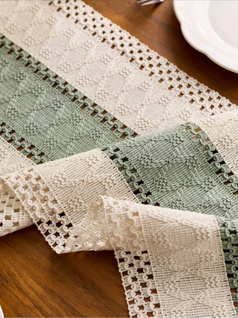 Boho Macrame Table Runner – 12” x 108”